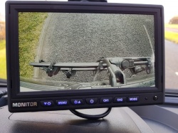 AHD stand on dash monitor and twin lens camera